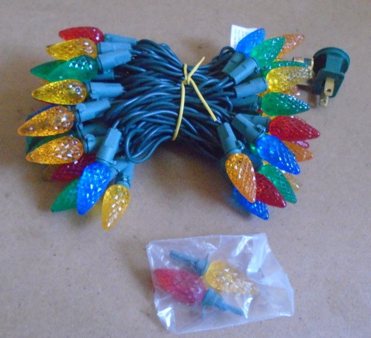 Celebrations 50 count LED Faceted C6 Lights String Multicolor
