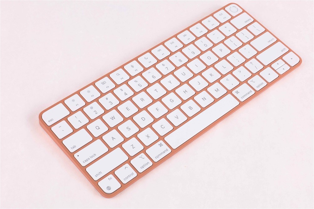 Orange Apple Magic Keyboard W/Touch ID || Compact Layout No 10 Key ||