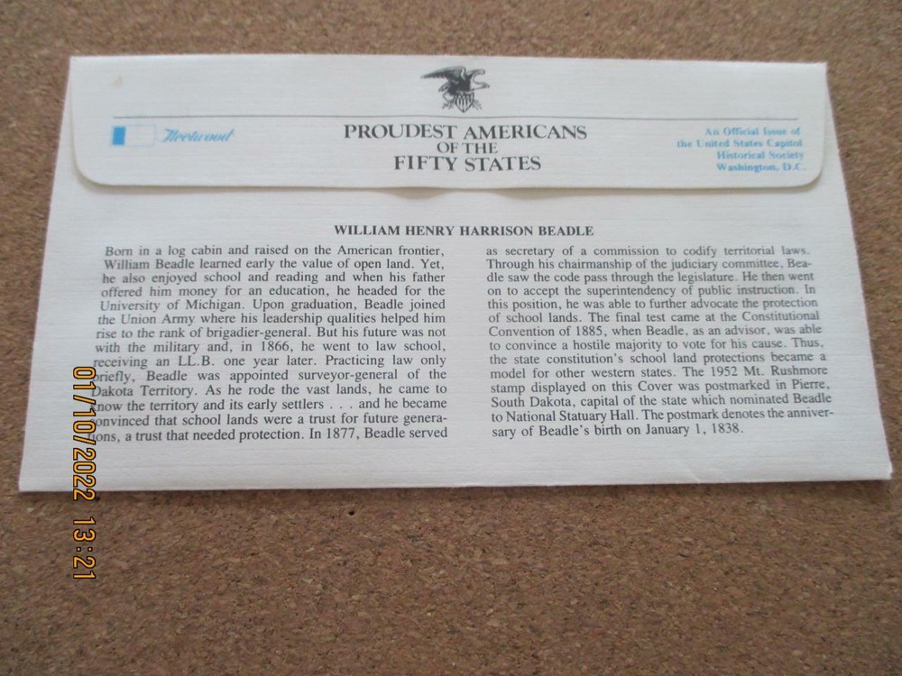 South Dakota: 6 Various First Day Covers