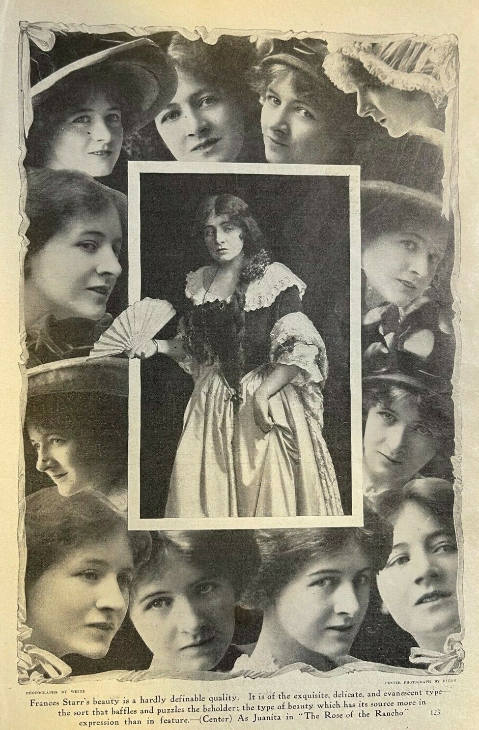 1912 Actress Frances Starr illustrated