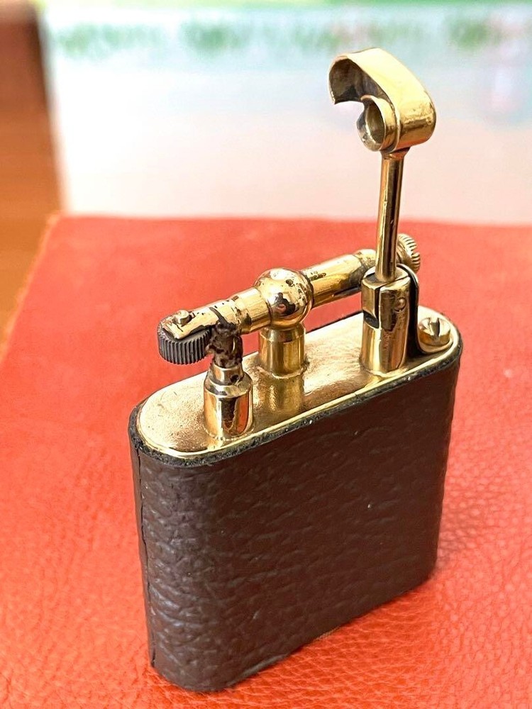 Working Dunhill Oil lighter Black Gold unique without box