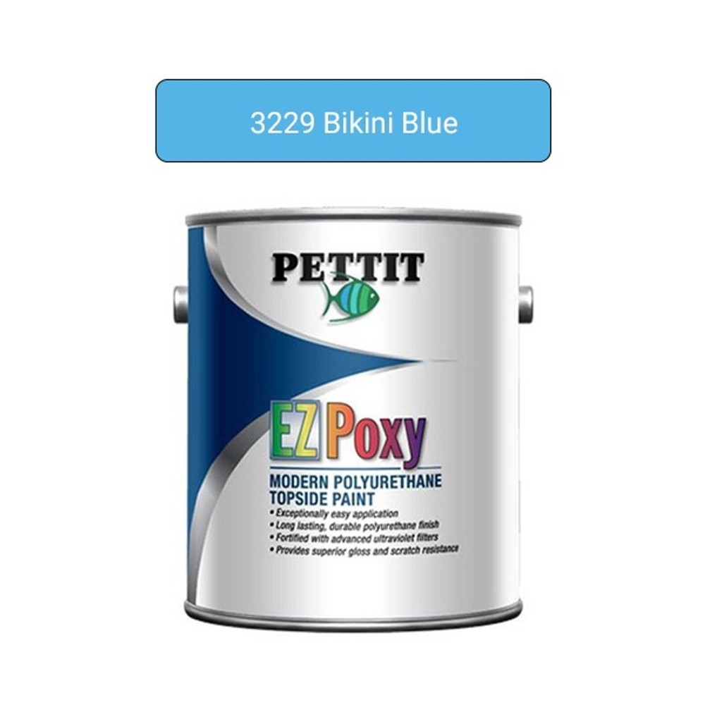 Pettit 3229Q EZ-Poxy Polyurethane Topside Finish, Bikini Blue - Quart