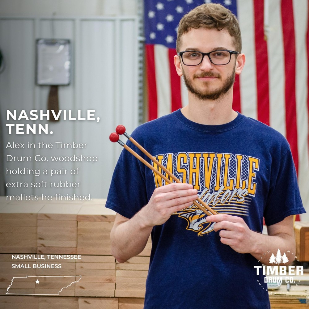 Keyboard Vibraphone Timber Co. Extra Soft Rubber Percussion Mallets for Steel.