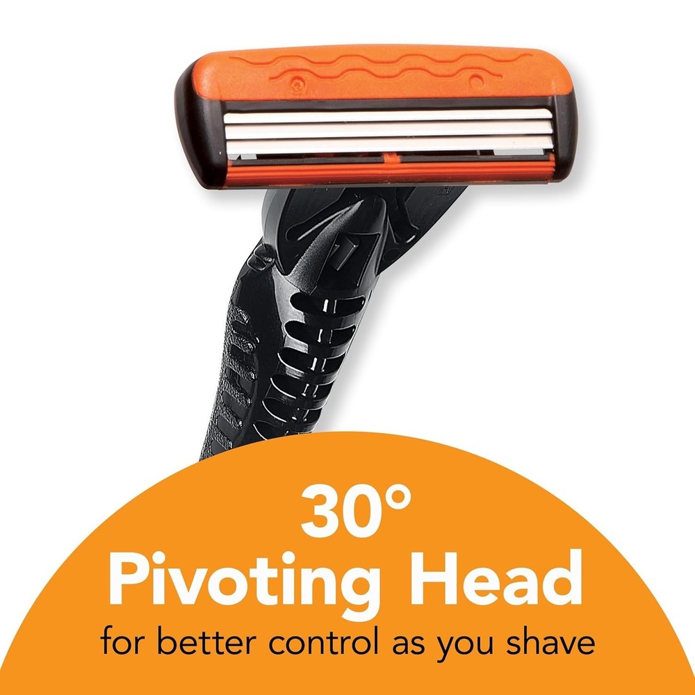 BIC Comfort 3 Refillable Three-Blade Disposable Razors for Men