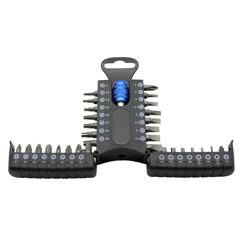 TMAX 33 pc Impact Ready Security Screwdriver Bit Set Kit w Quick Release Chuck