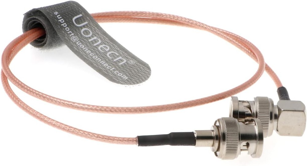 24'' Coax Cable BNC Right Angle BNC for Blackmagic HyperDeck Shuttle BMCC BMPC