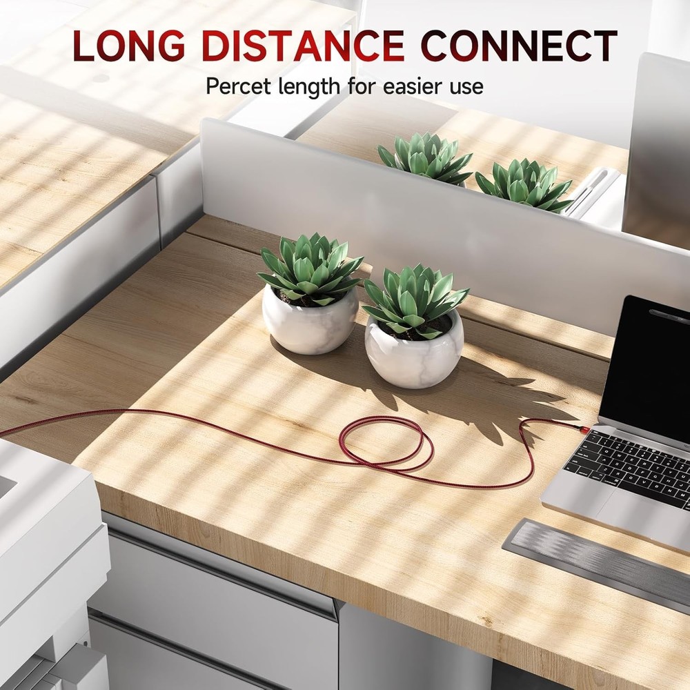 Printer Cable 20 FT, USB A to B 2.0 High-Speed Nylon Braided...