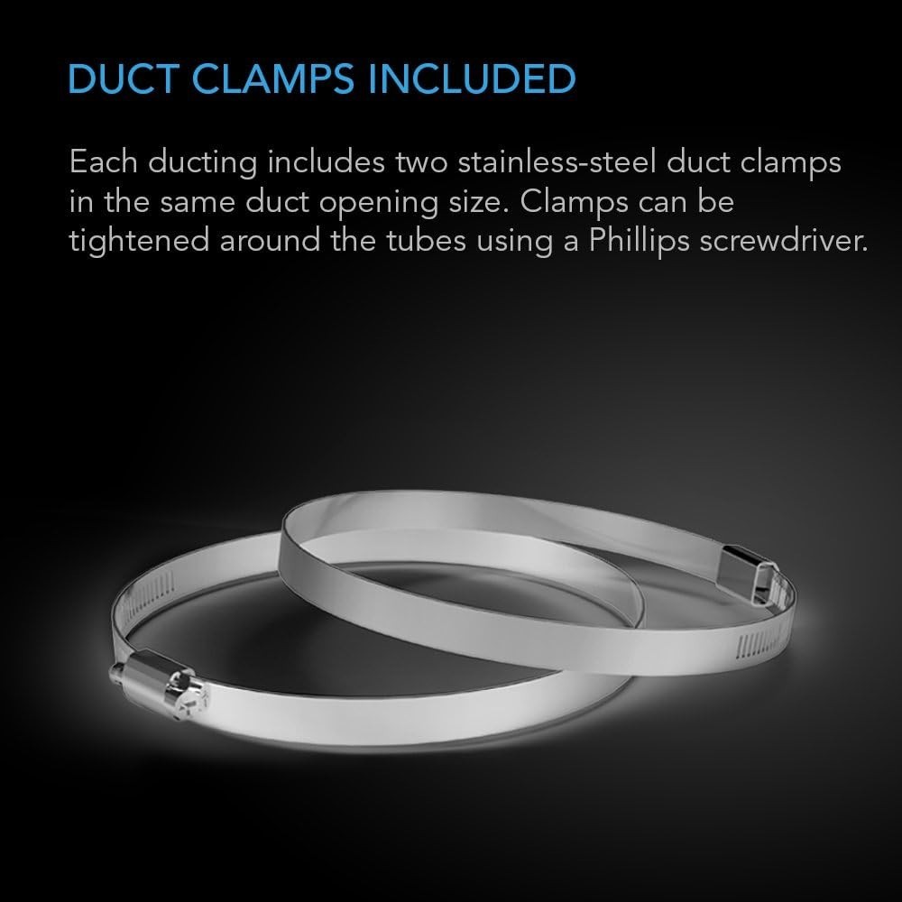 4-Layer Heavy-Duty 6-Inch Ducting with Clamps - Versatile Ventilation Solution