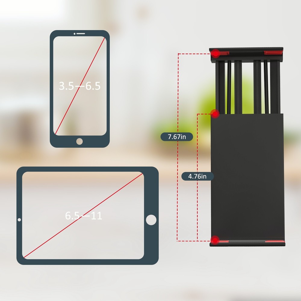 Multi-Device Floor Phone Stand – Compatible With iPad, iPhone & Samsung Tablets
