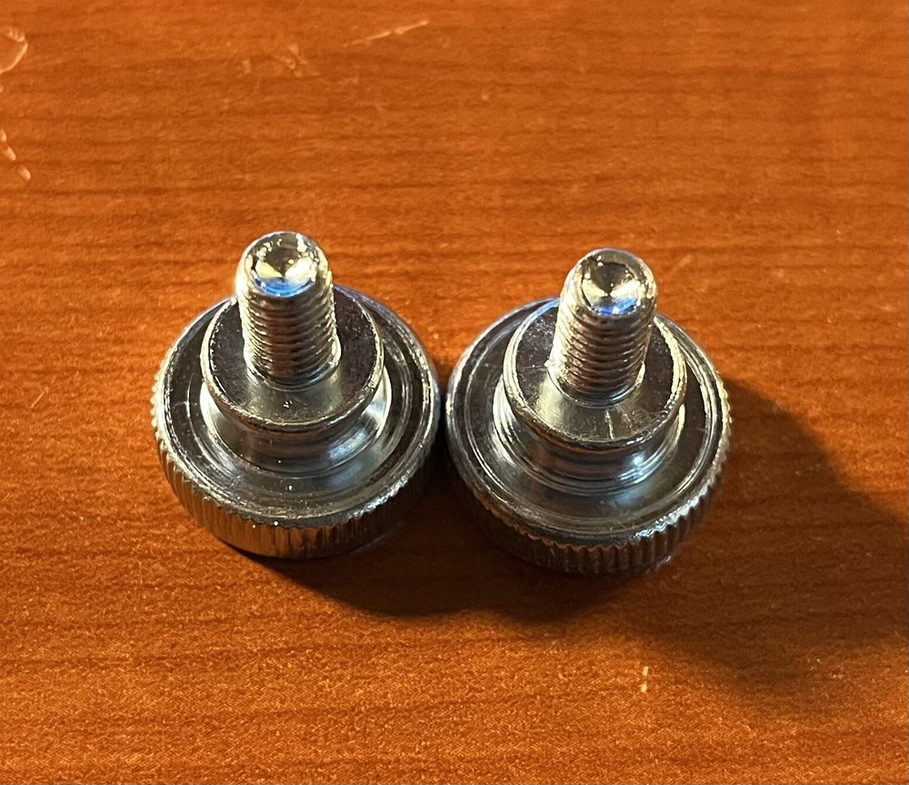 M6 (6 MM) CB Radio Mounting Bracket Knobs Extended - Silver - Qty 2 (pair)