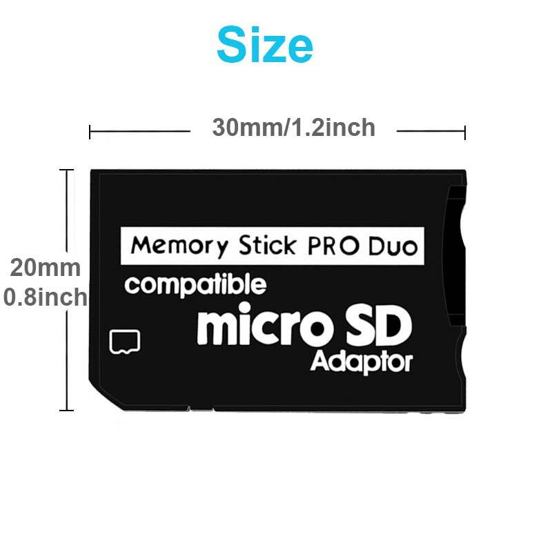 500pcs Memory Stick Pro Duo Adapter Micro SD SDHC TF Card Reader Camera PSP Lot