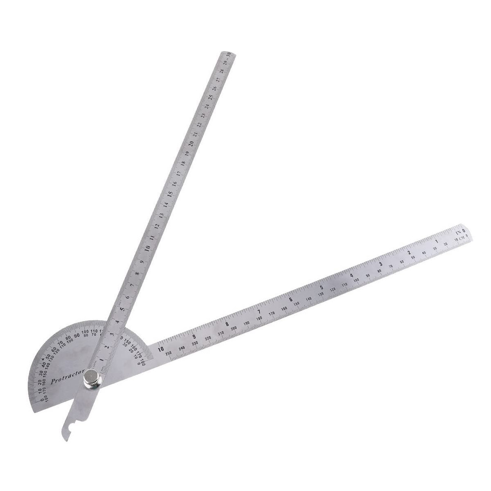 Angle Protractor Angle Finder Ruler Two Arm Stainless Steel Protractor Woodworki