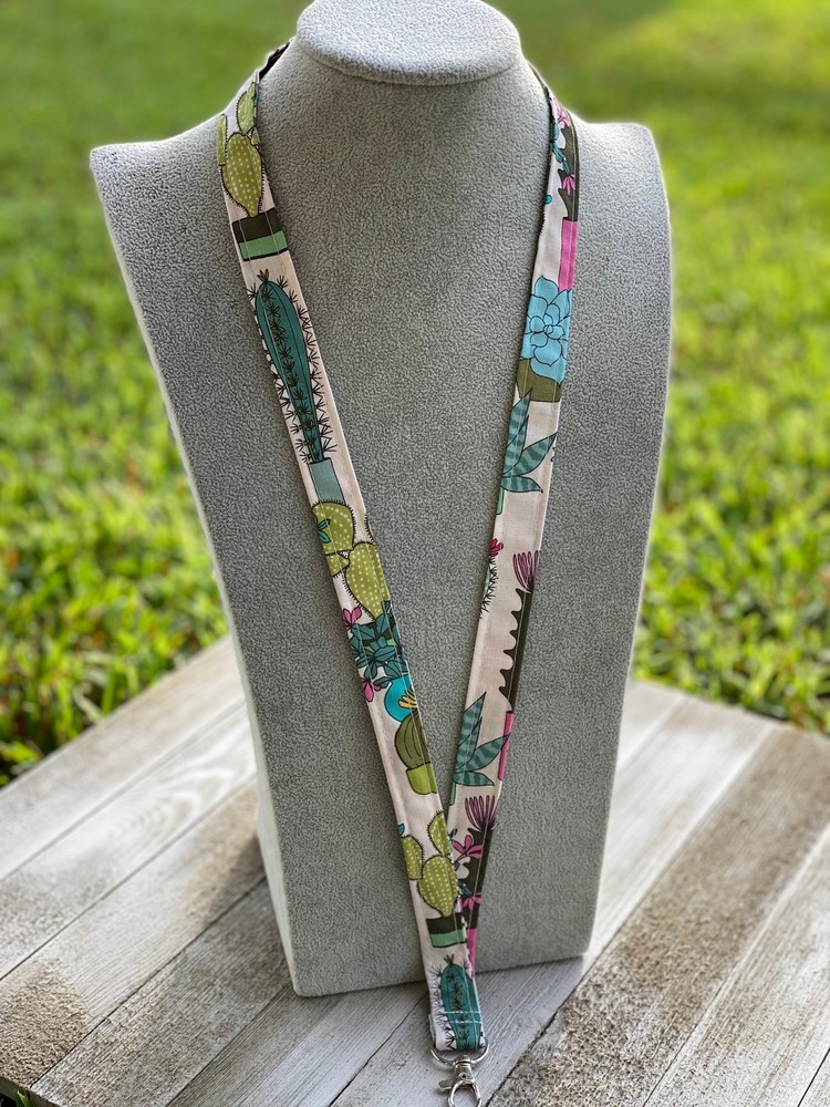 Cactus ID Badge Holder Keychain