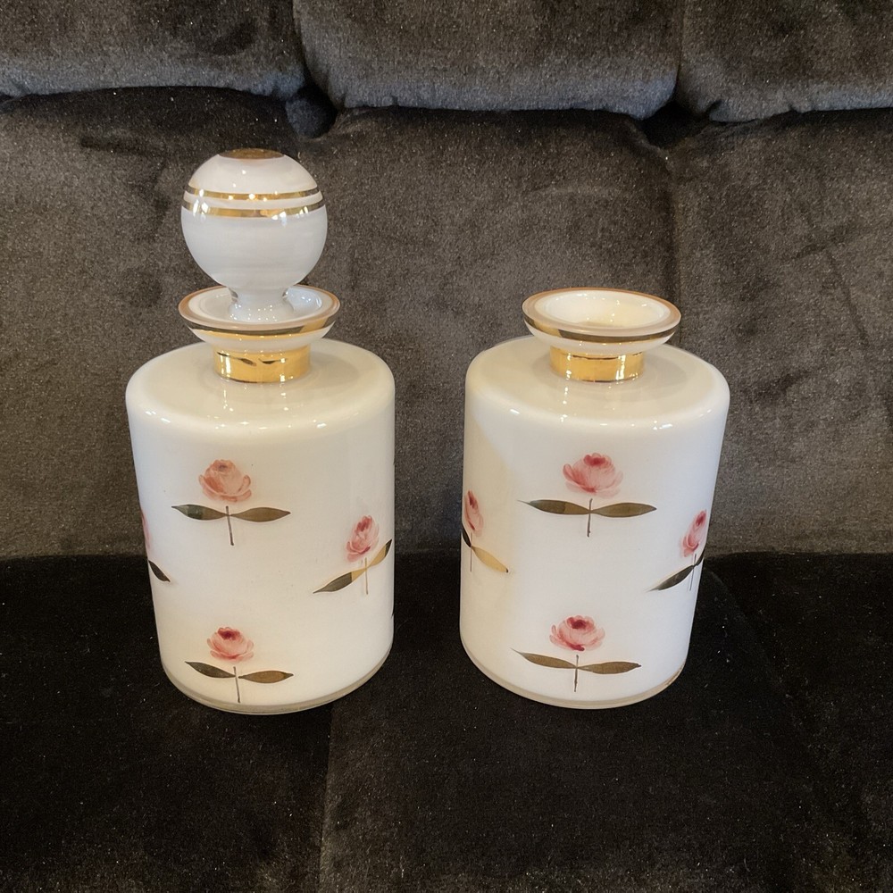Regency Rose Chintz Perfume IRICE US Zone Germany 2 Empty Bottles Missing 1 Top