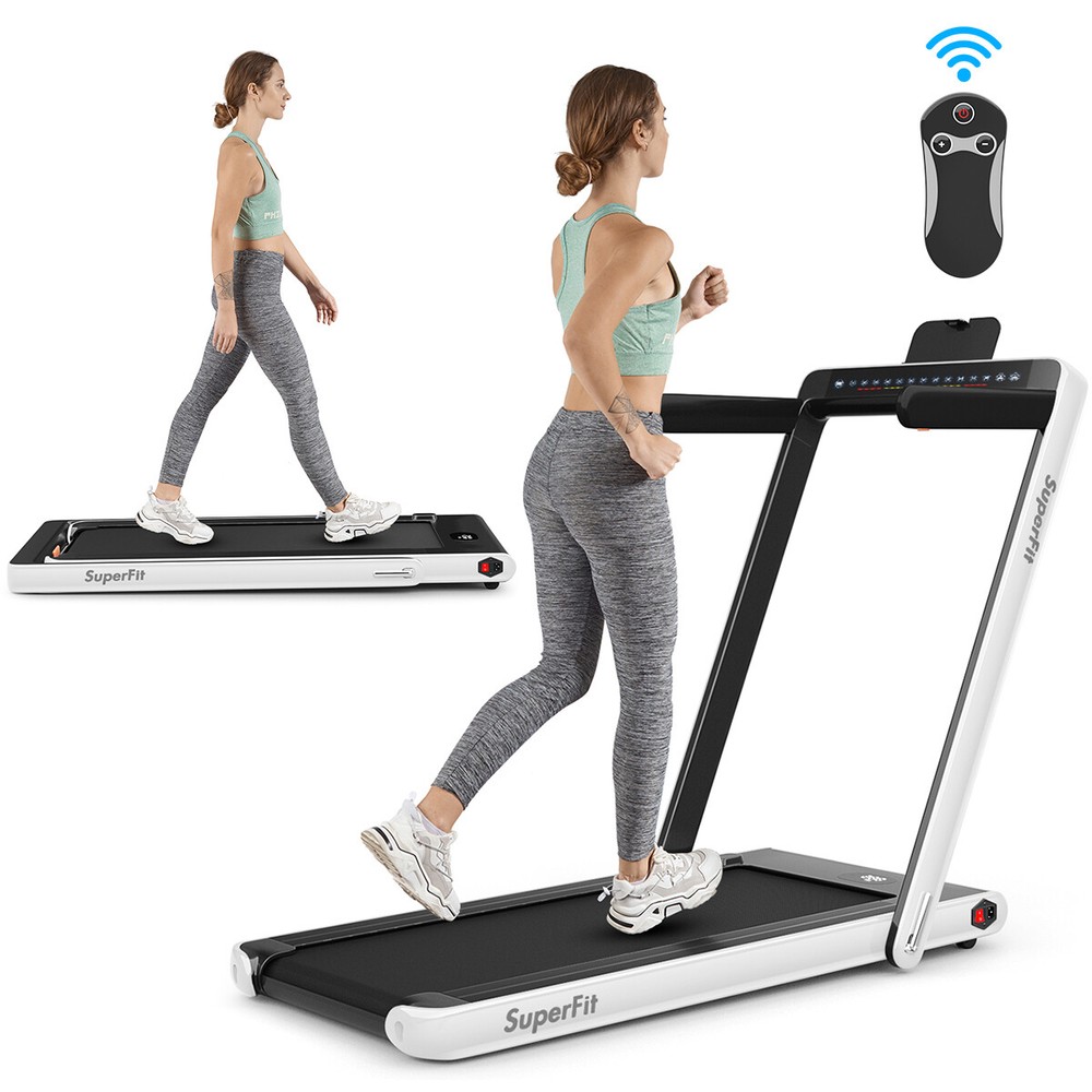 SuperFit 2.25HP Folding Jogging Machine Treadmill W/ Speaker White