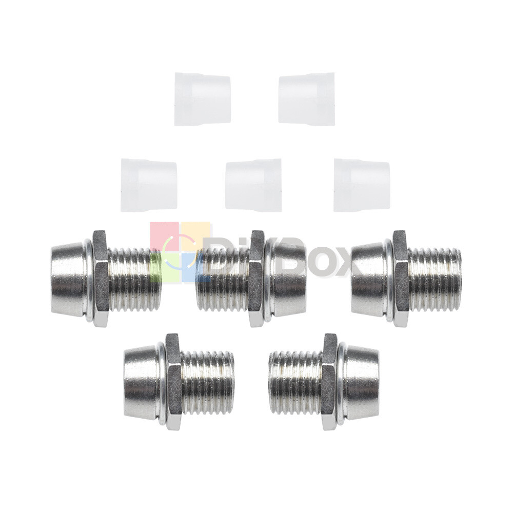 50Pcs 5MM Chrome Metal Silver Bezel LED Holder Panel Display Mount Base Rubber