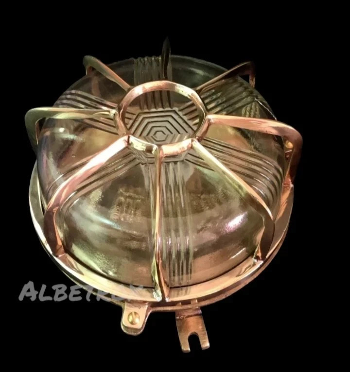 Nautical Brass Marine Passageway Bulkhead Deck Ship Antique Light 2pc