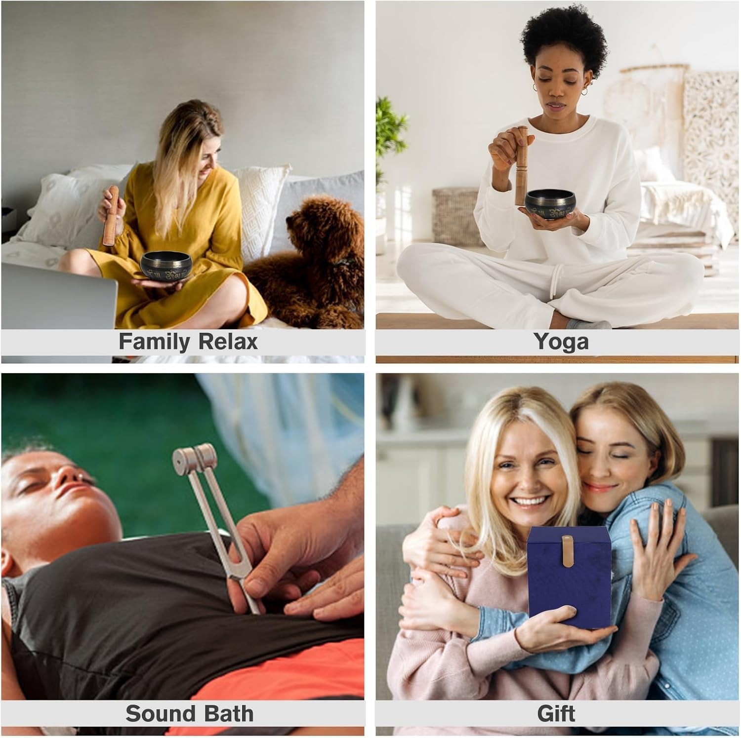 Tibetan Singing Bowl Set (16Pcs) - Pure Sound - 3.5 inch Brass Material