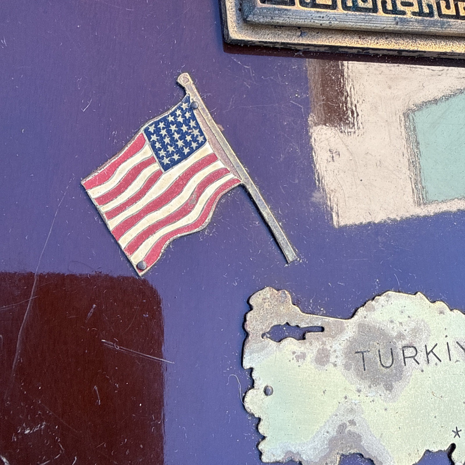 Vintage Brass Post Office Door Plaque-Col. Westover Incirlik AB Turkey