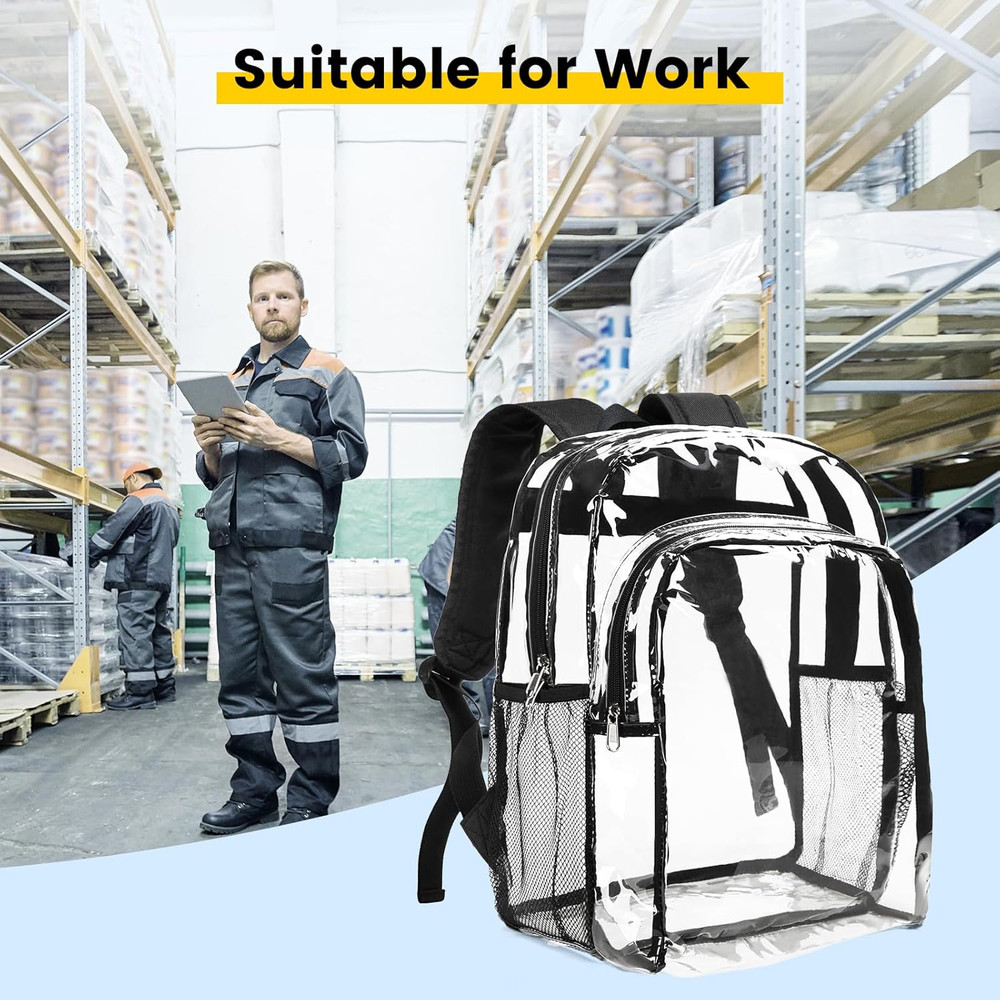 Clear Backpack Heavy Duty - Clear Backpacks for School Transparent B...