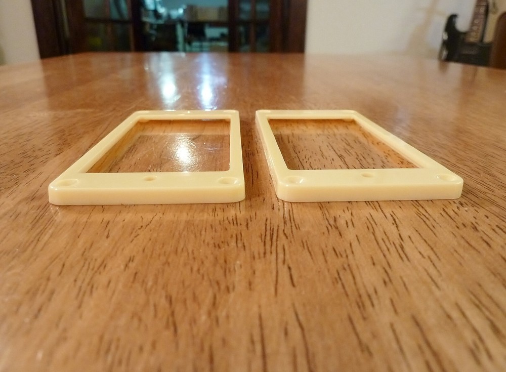 CREAM FLAT ELECTRIC GUITAR HUMBUCKER PICKUP RING FRAME SET