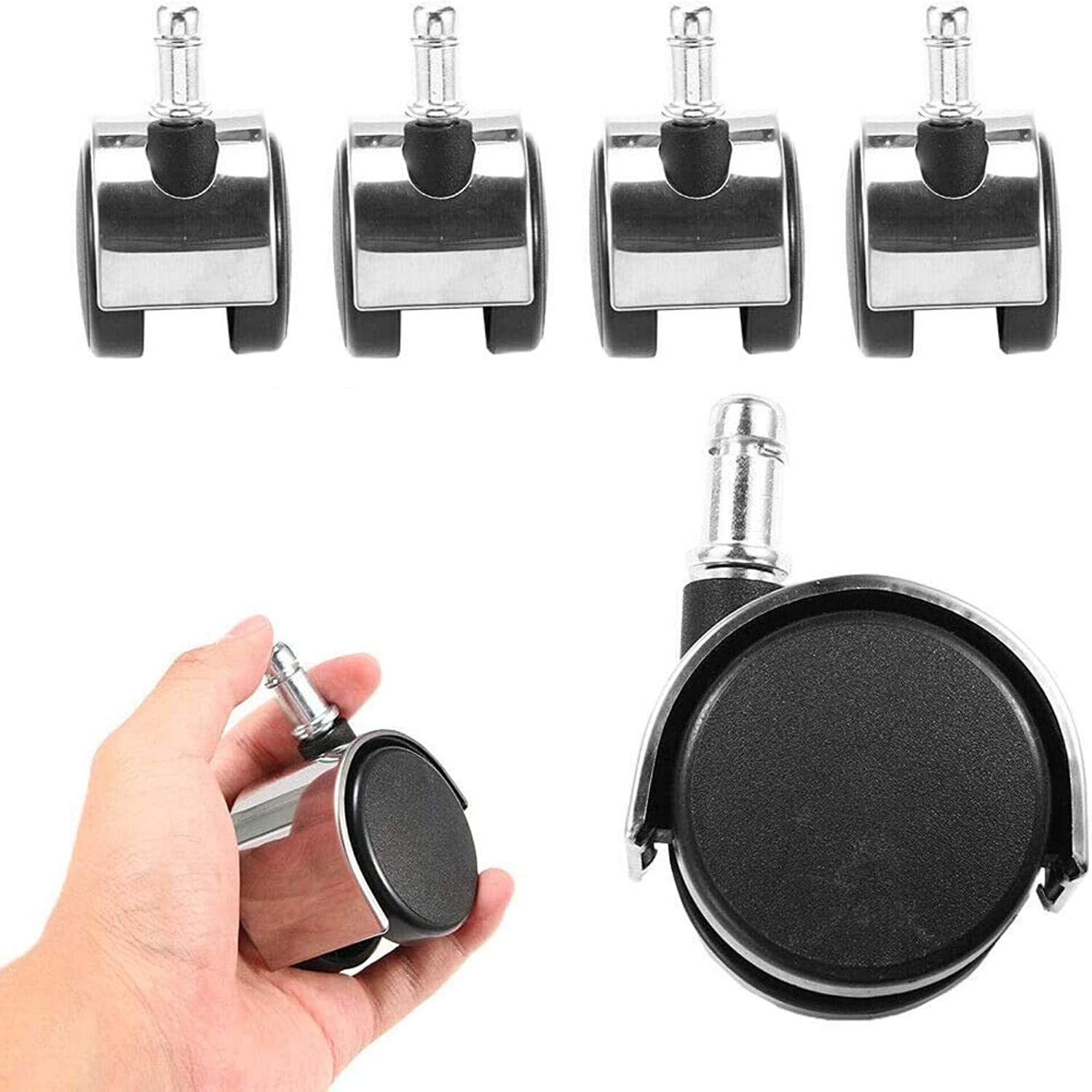 5PCS Office Chair Caster Swivel Wheels Replacement Heavy Duty 2 inch