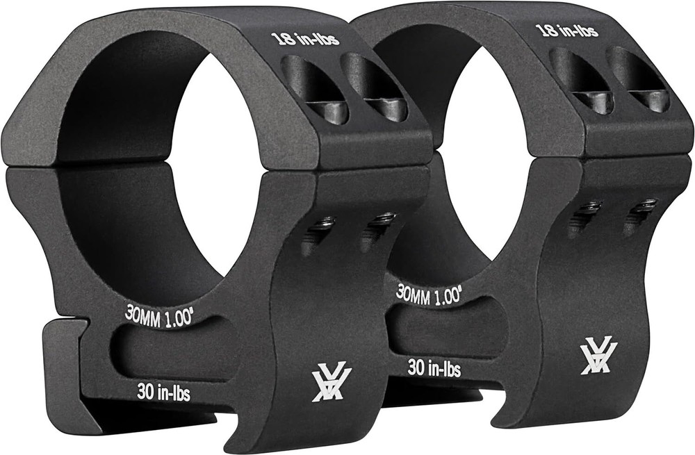Vortex Optics Pro Series Rifle Scope Rings, 30mm Medium, Black - PR30-M