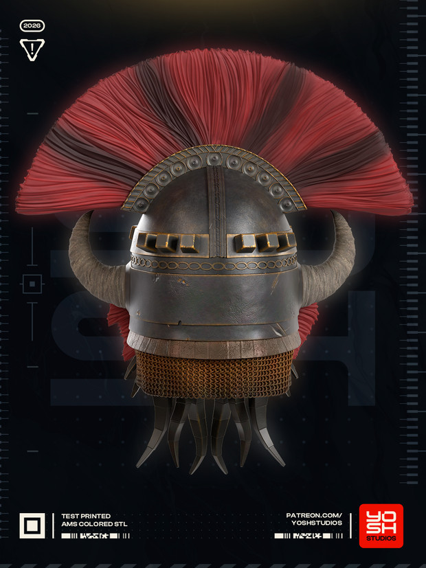 Fallout Legate Helmet 3D Printed GREY PLA+ UNFINISHED 24" head READ BELOW