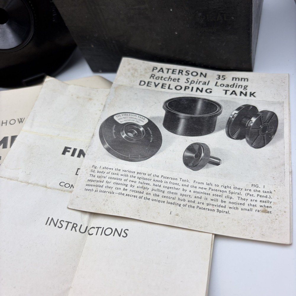 Paterson Vintage Bakerlite 35mm Developing Tank  BOXED