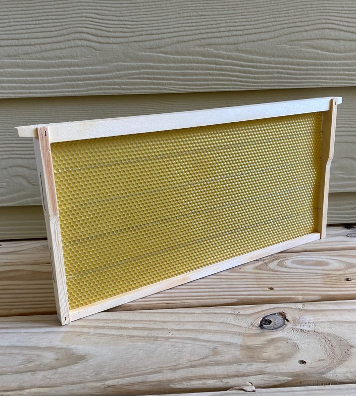 20 deep beehive frames with wax foundation by Bee & Comb