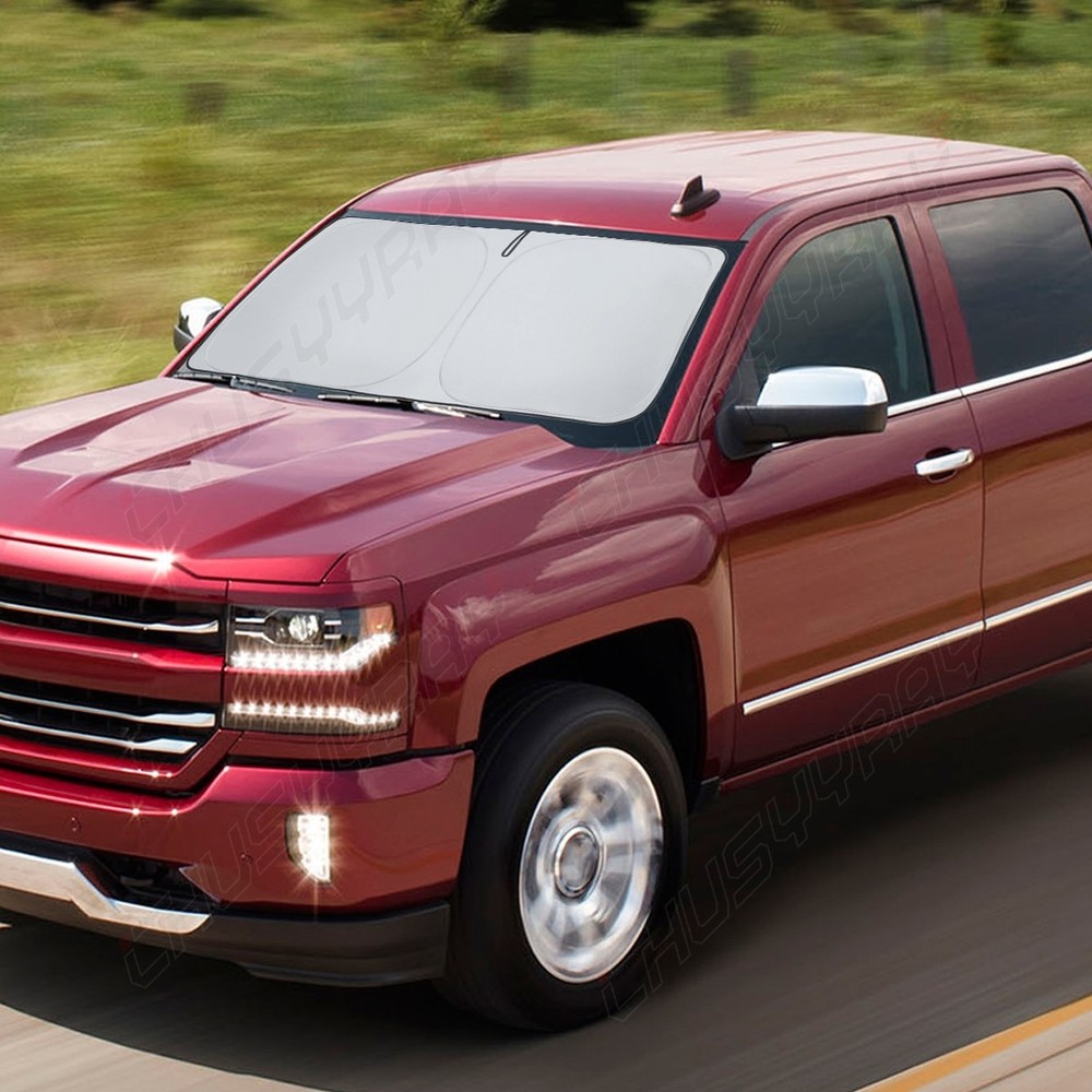 FOR Chevrolet Silverado 19-24 Foldable Sun Visor UV Protector Shield Cover