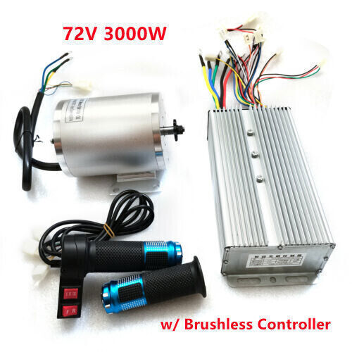 72V 3000W High-speed Brushless Motor Kit with Controller For Go Kart E-Scooter !