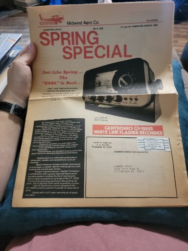 MIDWEST AERO CO. FLYER 1978