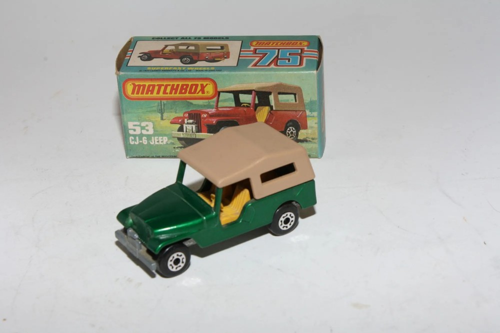 Matchbox 53e, CJ6 vJeep, Mint in Mint Original Box