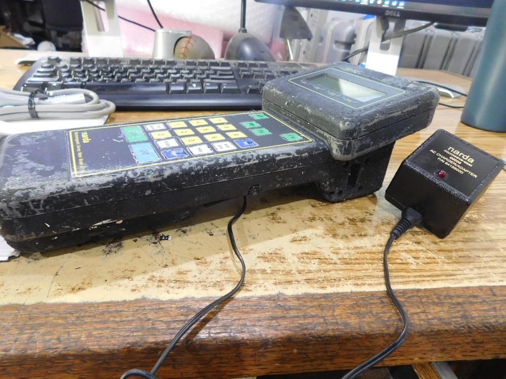 Narda Model: 8718B Meter w/ Manual, Disk, AC Adapter and Cables Pictured.