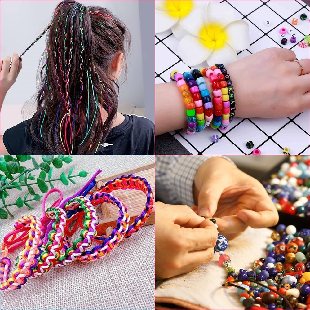Stretchy String for Bracelets, Necklaces, Bead Stringing, White, White