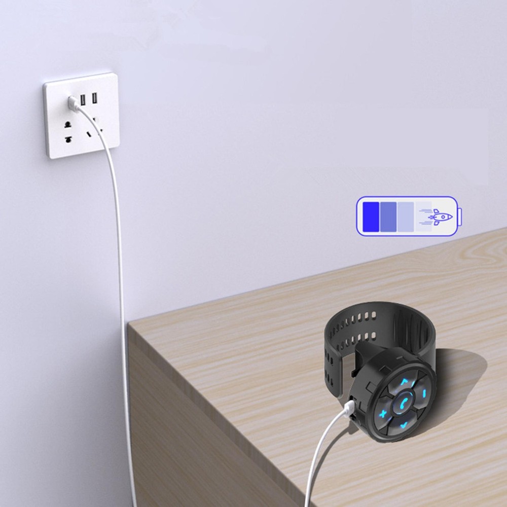 Bluetooth Remote Control Media Button Car Motorcycle Bike Steering Recharging