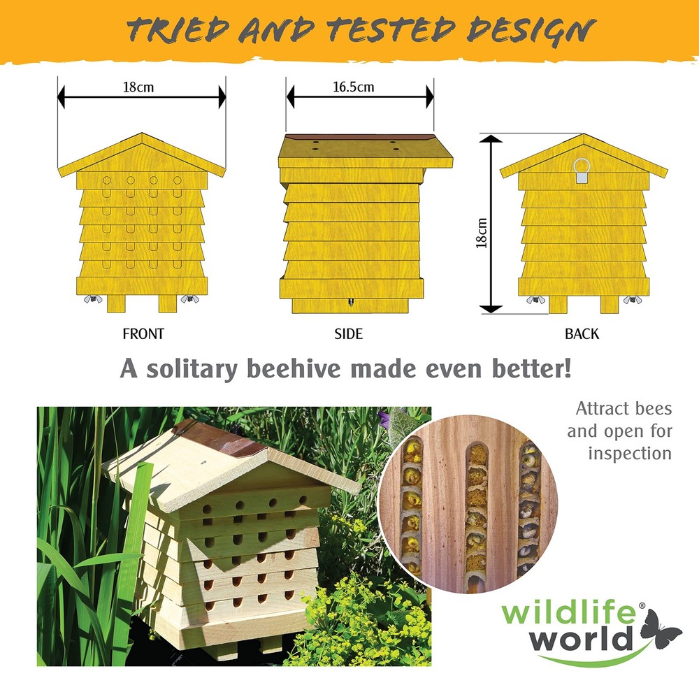 Interactive Wooden Bee House - Pollinator Bee Management System