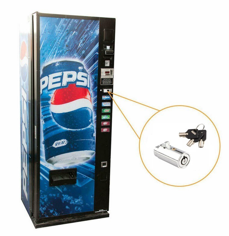 4PCS KEYED DIFFERENT Vending machine T Handle locks Cylinder Plug Lock Universal