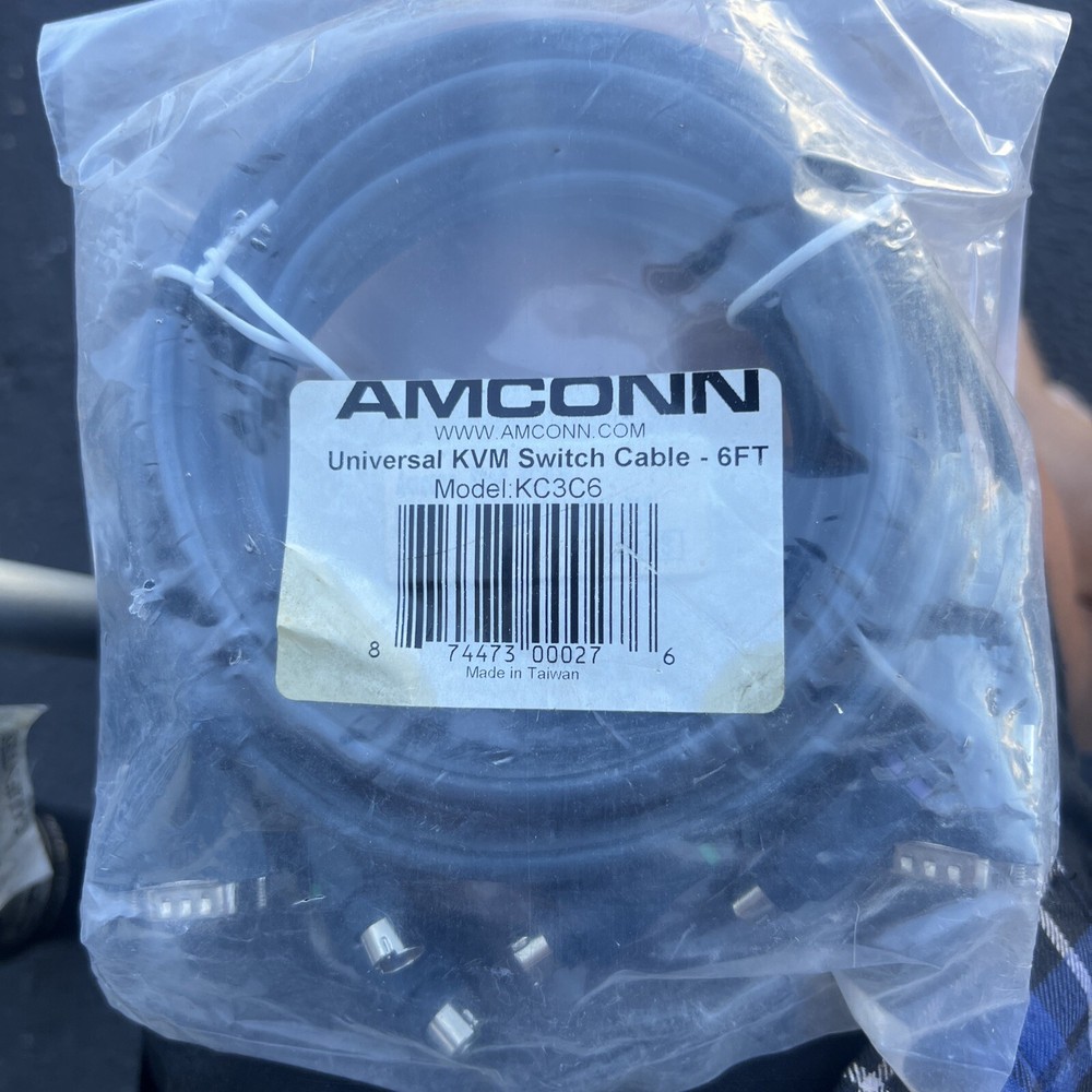AMCONN  6FT Universal KVM Switch Cable Model:KC3C6