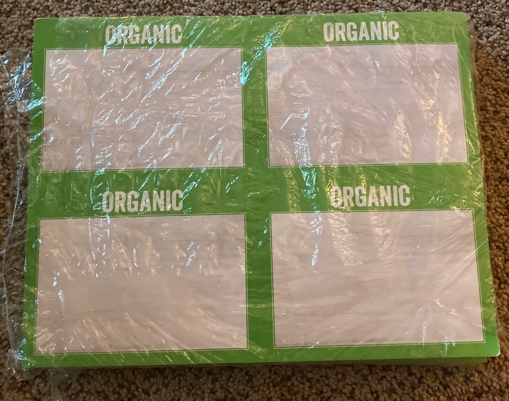 rectagular ORGANIC labels