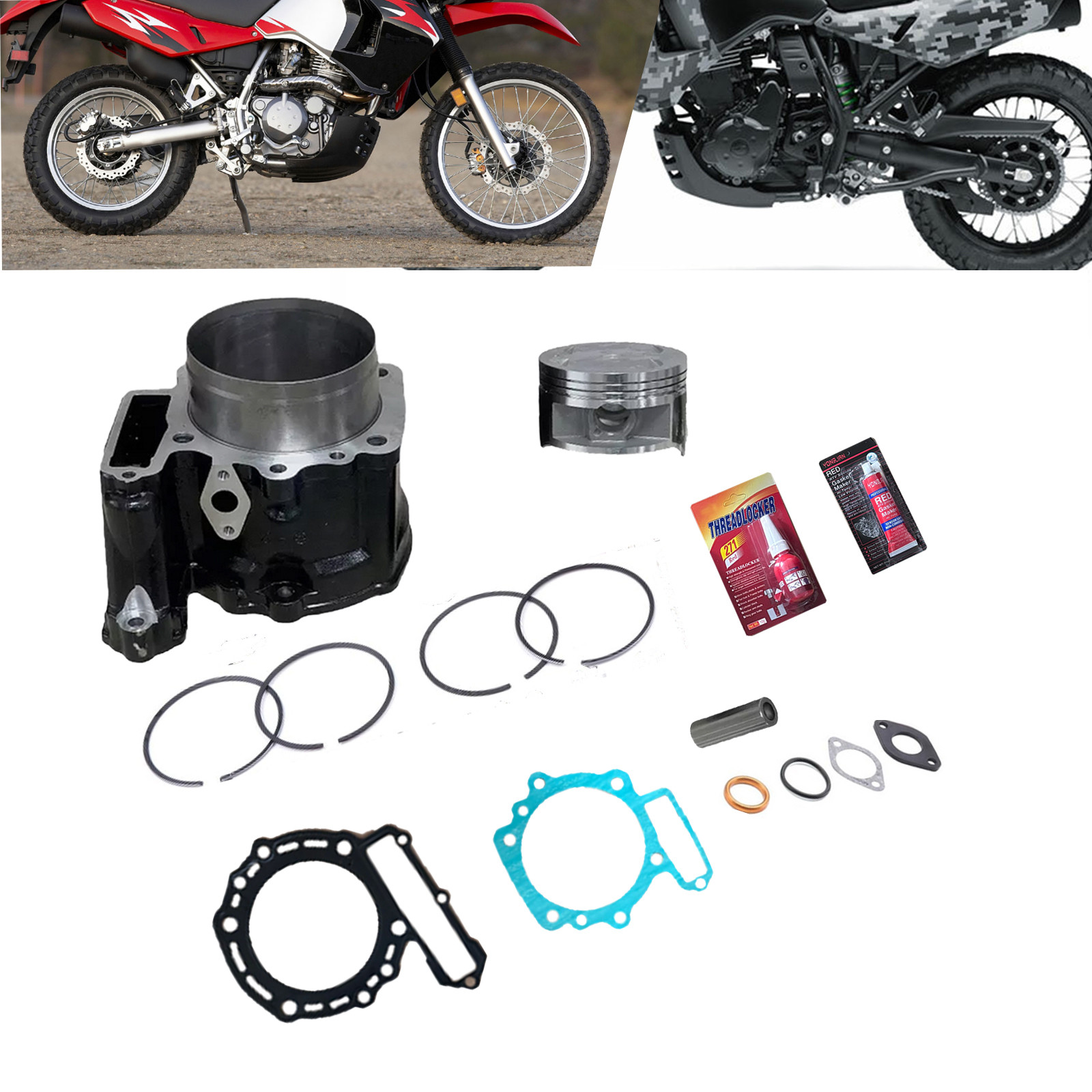 Cylinder Parts 100mm Bore 4 Stroke Kit For Kawasaki KLR 650 Motorcycle