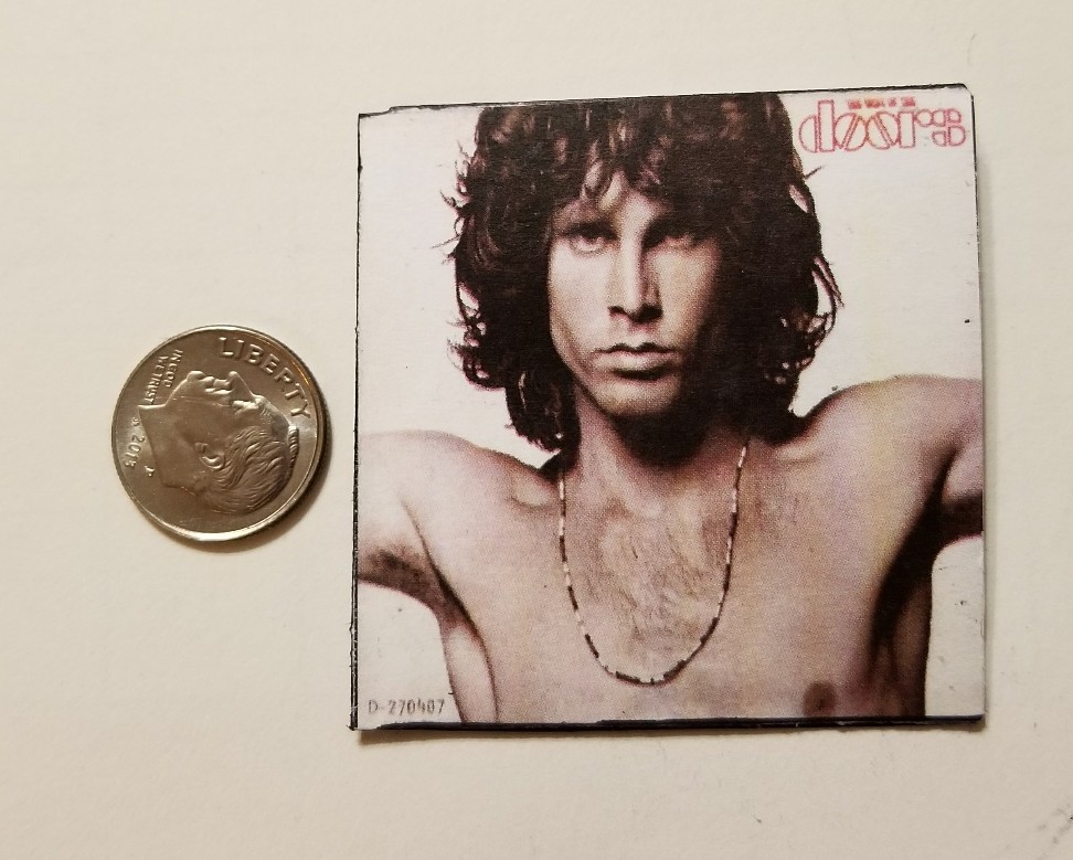 Miniature record album Barbie Gi Joe 1/6  playscale The Doors Jim Morrison  Very