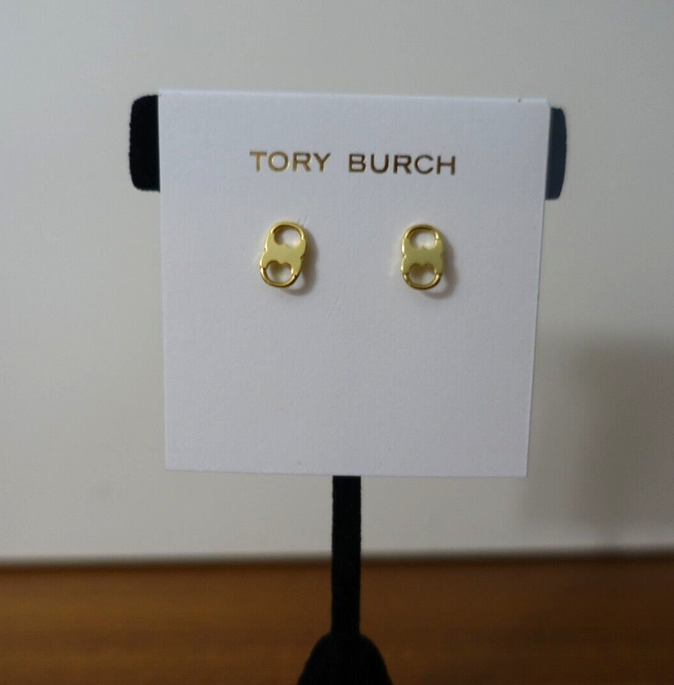 TORY BURCH GEMINI LINK STUD EARRINGS IN GOLD COLOR