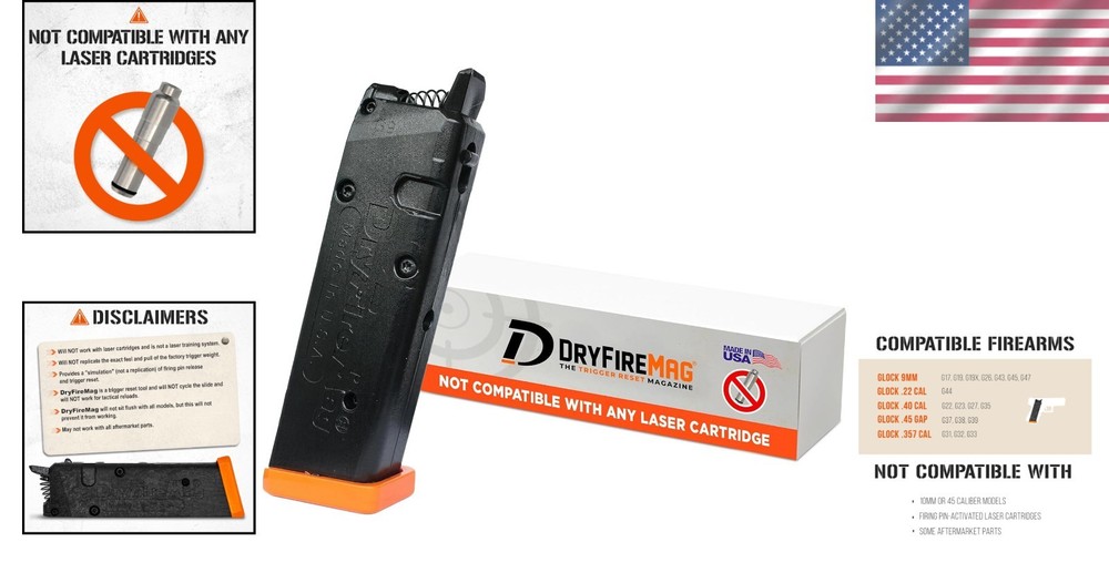 Glock Dry Fire Mag with Spring Kit - Gen 3/4/5/6