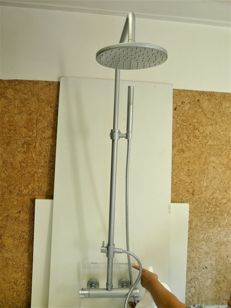 Chute Rain Shower Chrome Matte,Shower System,Shower Head, Thermostat, New, Java