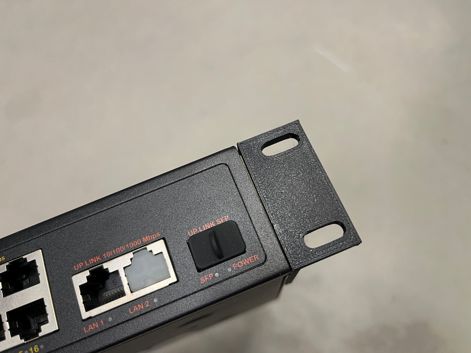 2 Pack - 1U 19" Network Rack Bracket Ears Universal Mount - 3D Printed