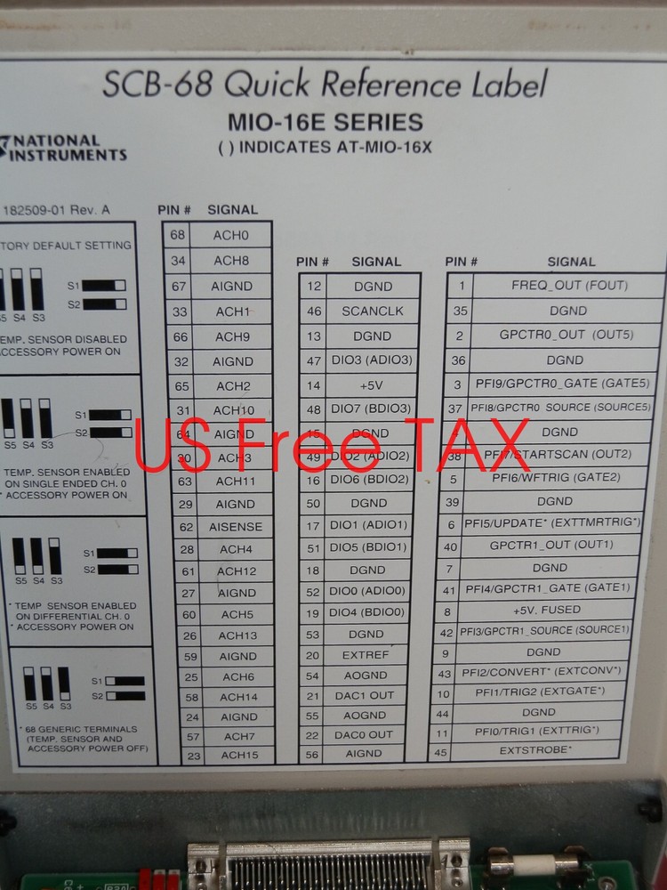 NATIONAL INSTRUMENTS SCB-68 1