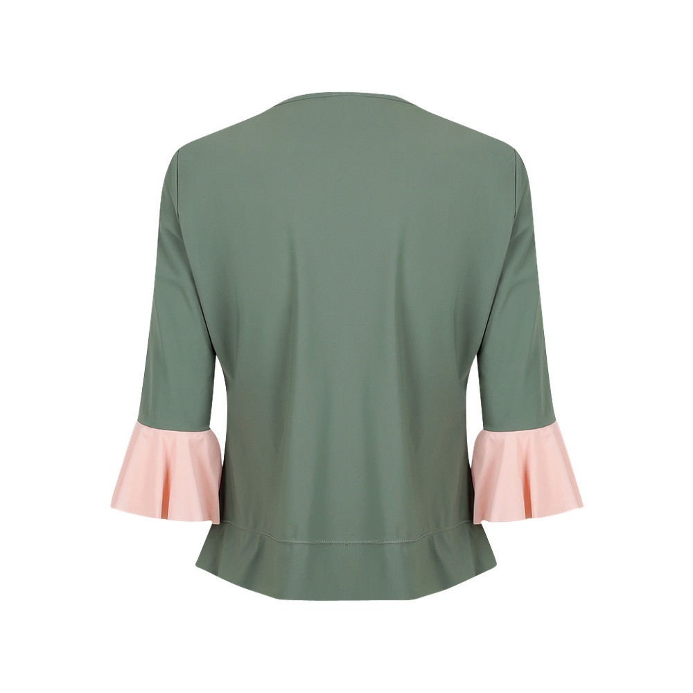 Float Away Tank - Olive w/ Rose cuff - UPF50+