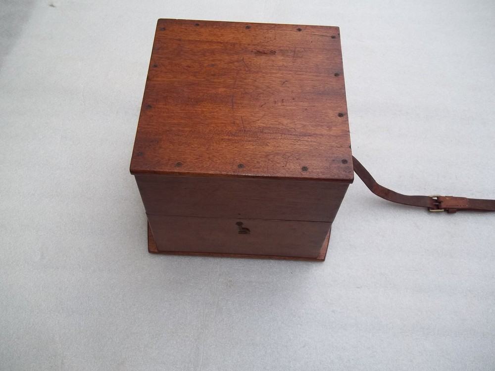 Antique Marine Chronometer Guard Case - Damaged Hinge